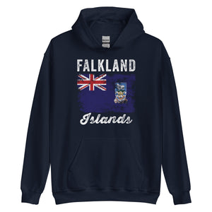 Falkland Islands Flag Distressed Hoodie