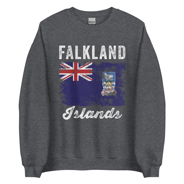 Falkland Islands Flag Distressed Sweatshirt