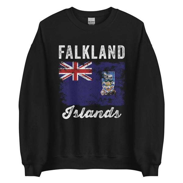 Falkland Islands Flag Distressed Sweatshirt