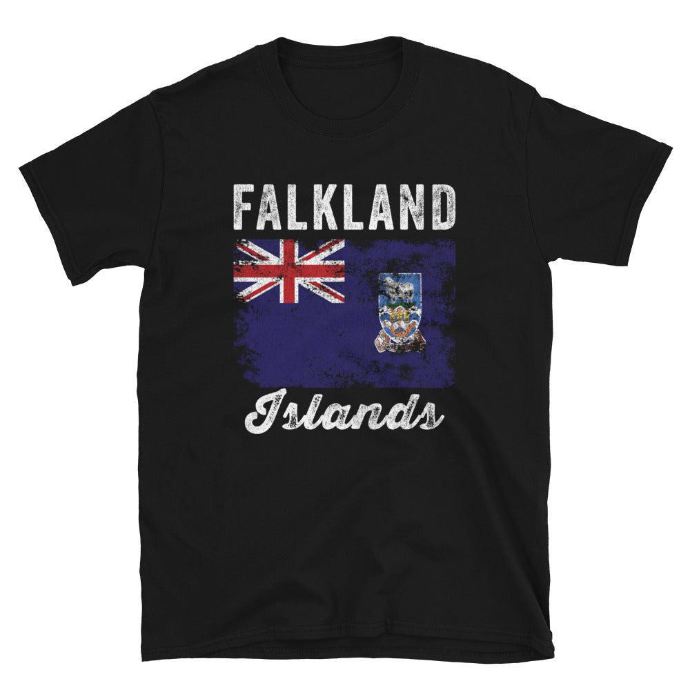 Falkland Islands Flag Distressed T-Shirt