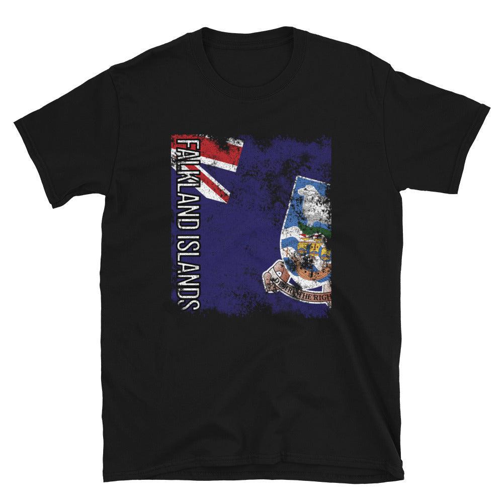 Falkland Islands Flag Distressed T-Shirt