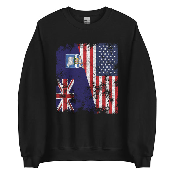 Falkland Islands USA Flag Half American Sweatshirt