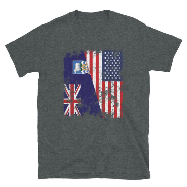 Falkland Islands USA Flag Half American T-Shirt