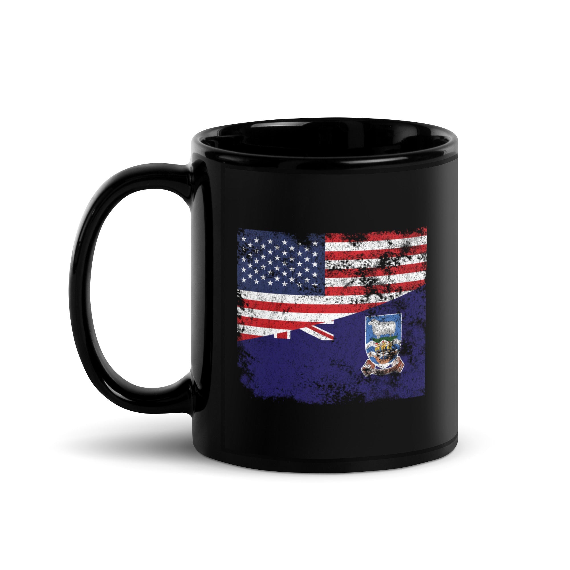 Falkland Islands USA Flag Mug