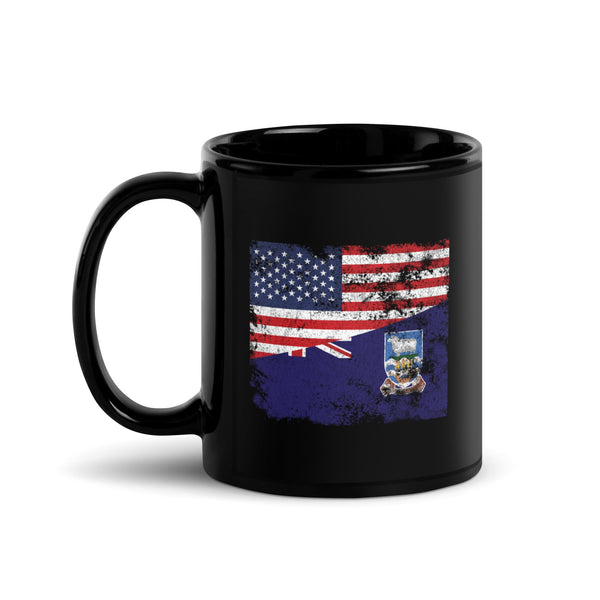 Falkland Islands USA Flag Mug