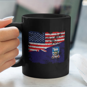 Falkland Islands USA Flag Mug
