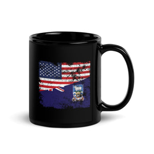 Falkland Islands USA Flag Mug