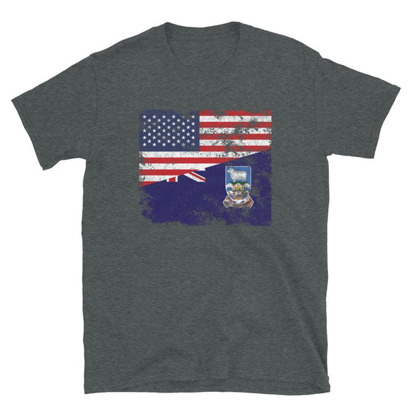 Falkland Islands USA Flag T-Shirt