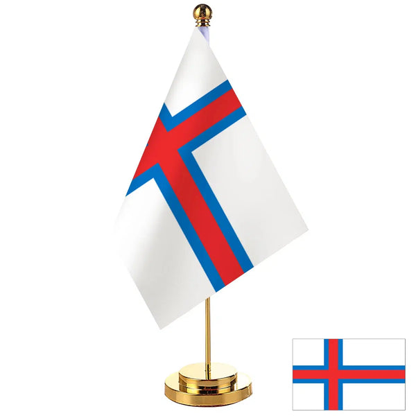 Faroe Islands Desk Flag - Small Office Table Flag