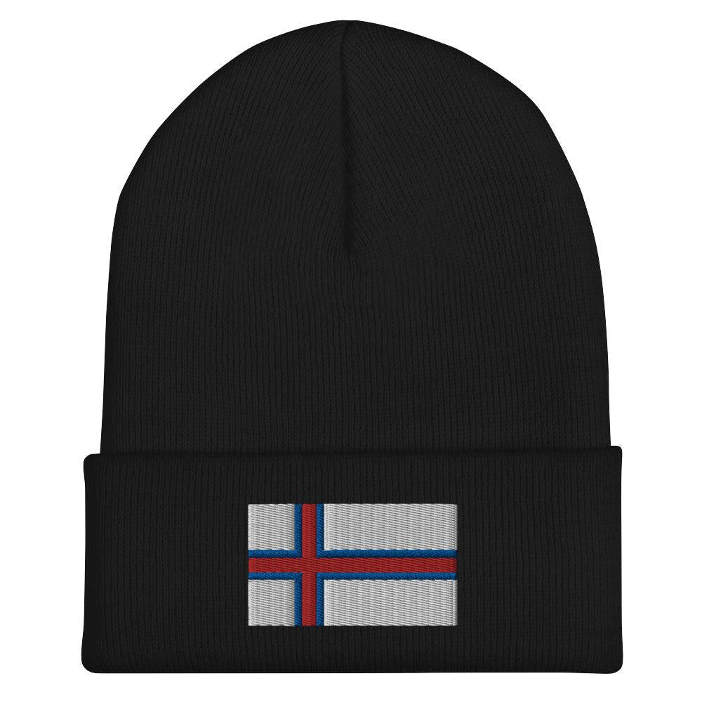 Faroe Islands Flag Beanie - Embroidered Winter Hat