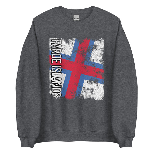 Faroe Islands Flag - Distressed Flag Sweatshirt