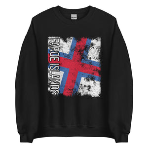 Faroe Islands Flag - Distressed Flag Sweatshirt