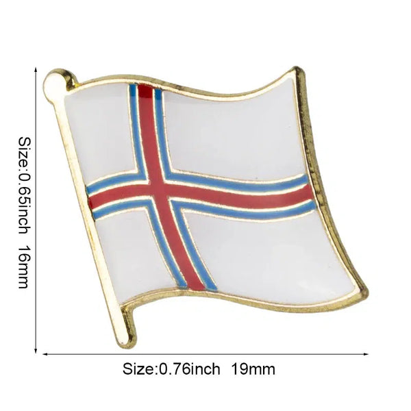 Faroe Islands Flag Lapel Pin - Enamel Pin Flag