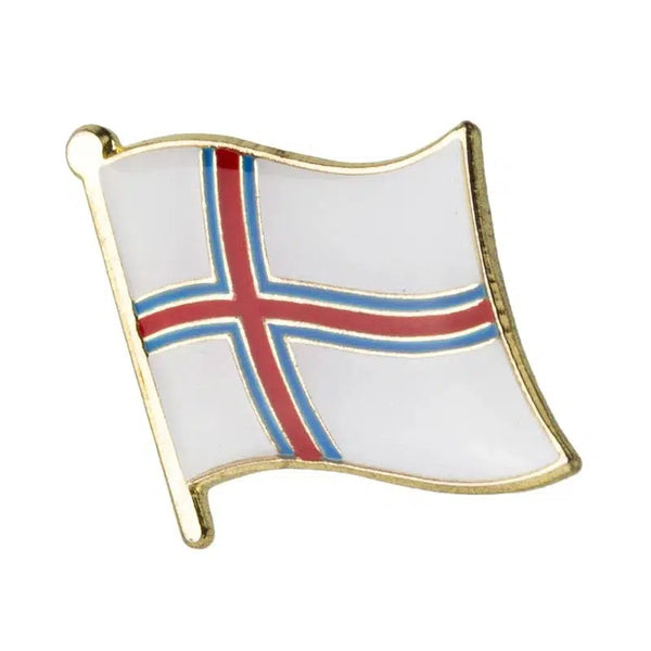 Faroe Islands Flag Lapel Pin - Enamel Pin Flag