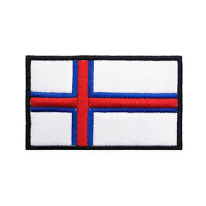 Faroe Islands Flag Patch - Iron On/Hook & Loop Patch