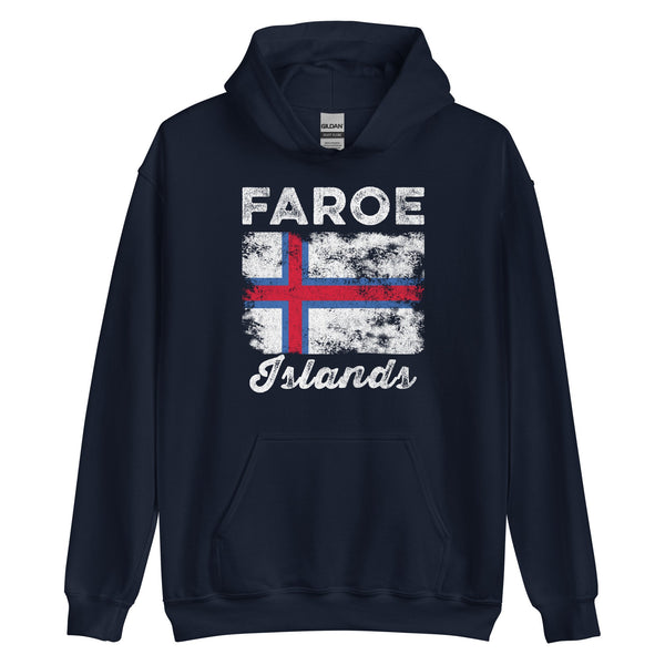 Faroe Islands Flag Vintage Faroese Flag Hoodie