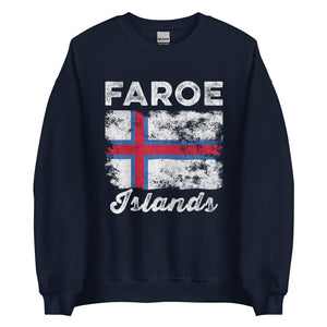Faroe Islands Flag Vintage Faroese Flag Sweatshirt