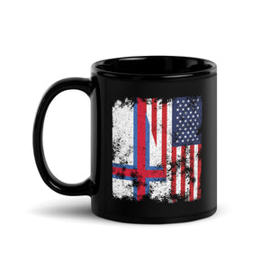 Faroe Islands USA Flag - Half American Mug