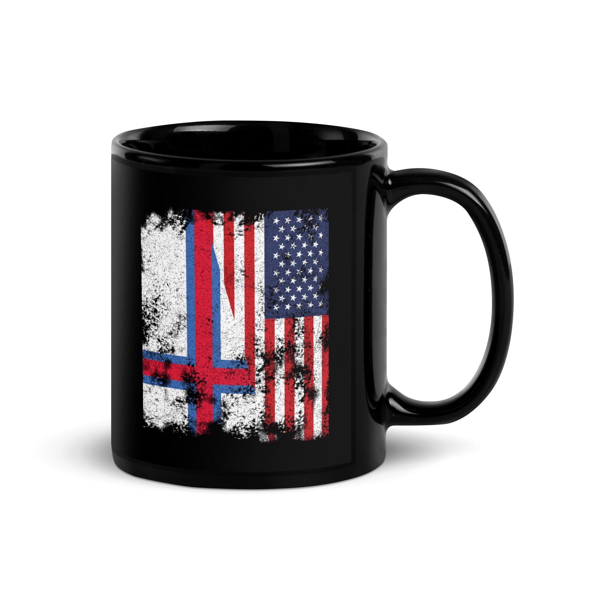 Faroe Islands USA Flag - Half American Mug