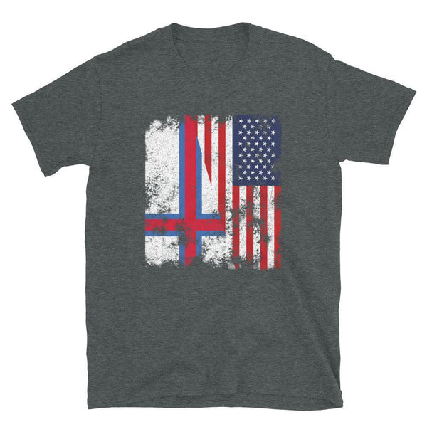 Faroe Islands USA Flag - Half American T-Shirt