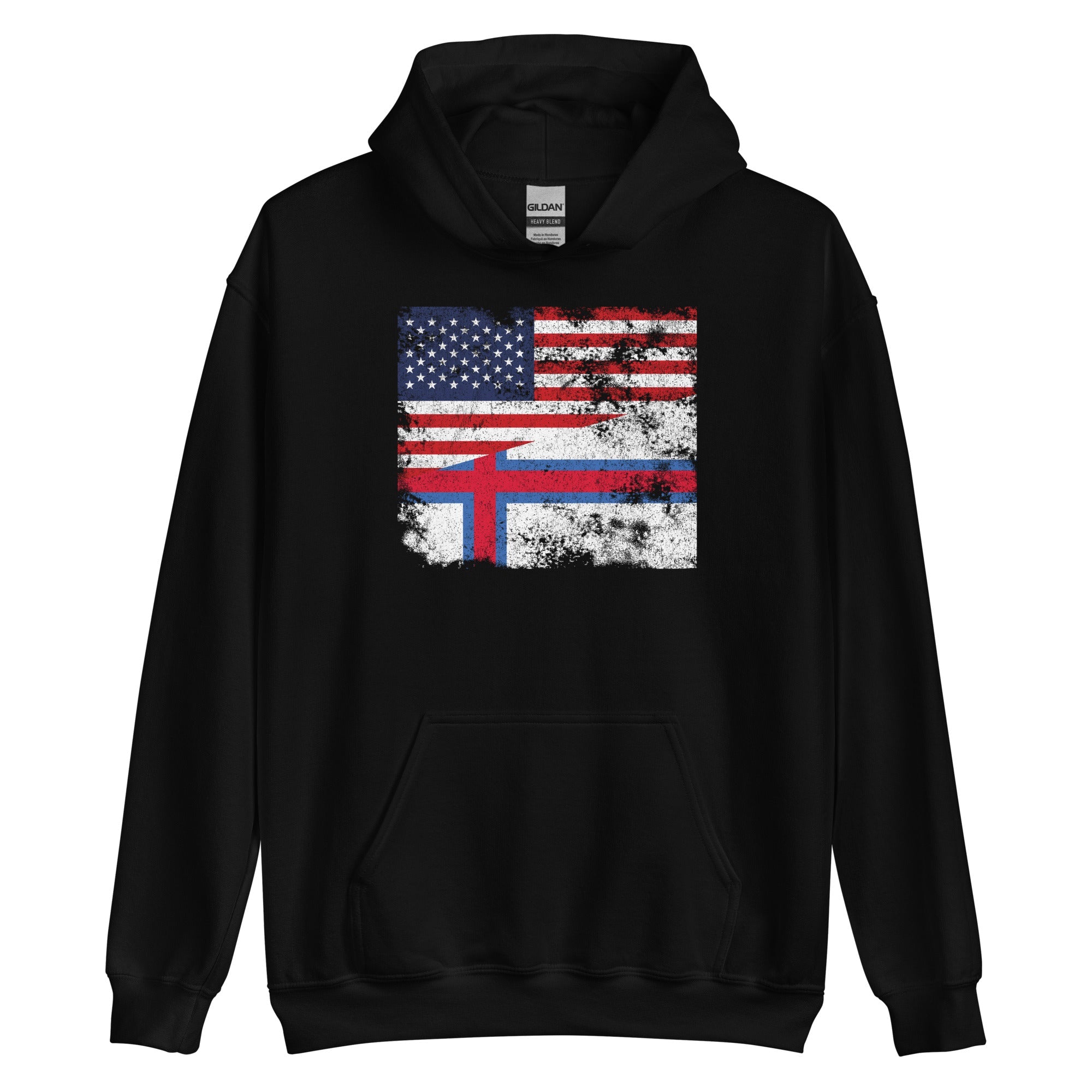 Faroe Islands USA Flag Hoodie