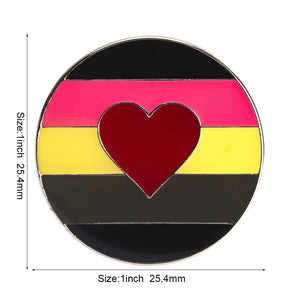 Fat Fetish Pride Flag Lapel Pins - LGBTQIA2S+ Enamel Pin Flag