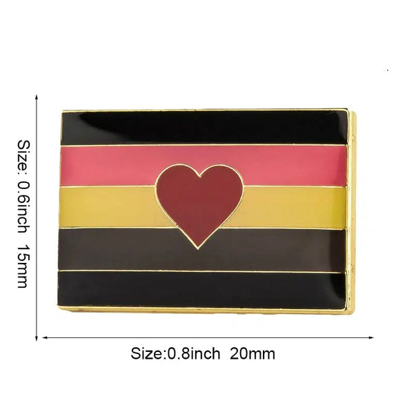 Fat Fetish Pride Flag Lapel Pins - LGBTQIA2S+ Enamel Pin Flag