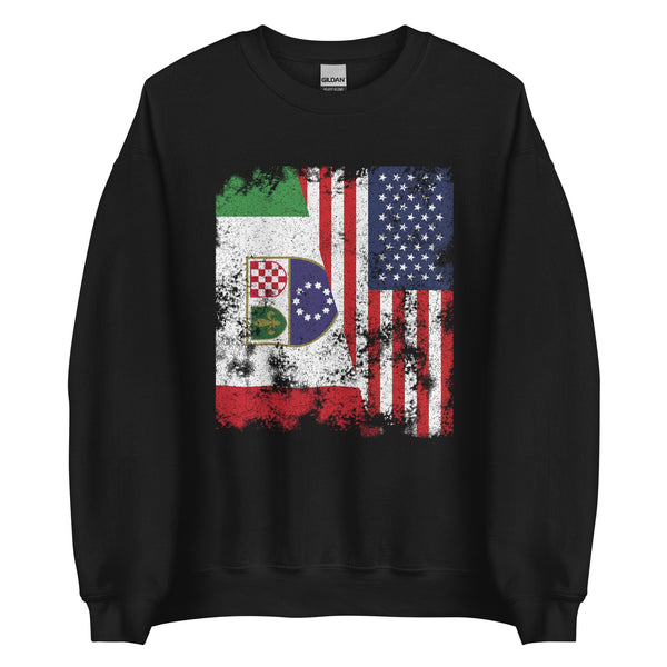 Federation Bosnia Herzegovina USA Flag Sweatshirt