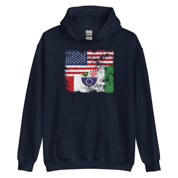 Federation of Bosnia and Herzegovina USA Flag Hoodie