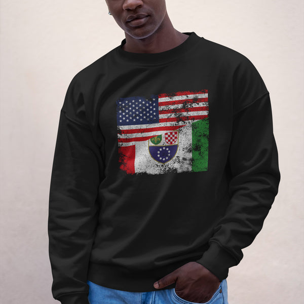 Federation of Bosnia and Herzegovina USA Flag Sweatshirt