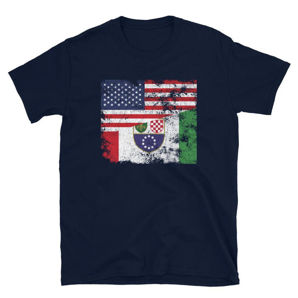 Federation of Bosnia and Herzegovina USA Flag T-Shirt