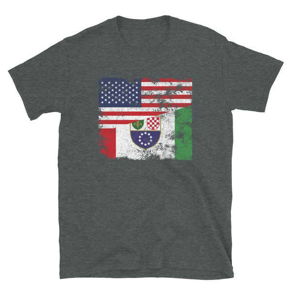 Federation of Bosnia and Herzegovina USA Flag T-Shirt