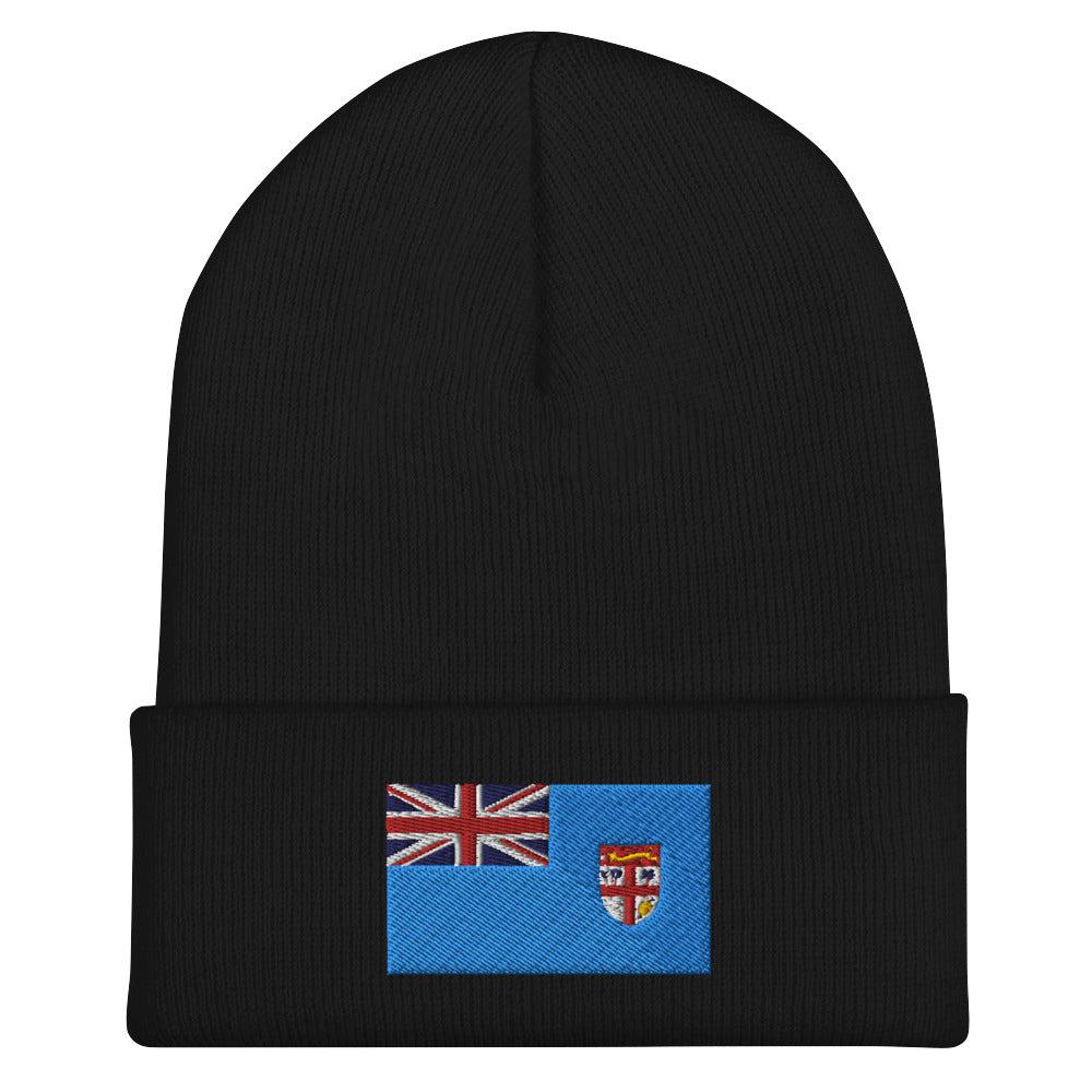 Fiji Flag Beanie - Embroidered Winter Hat