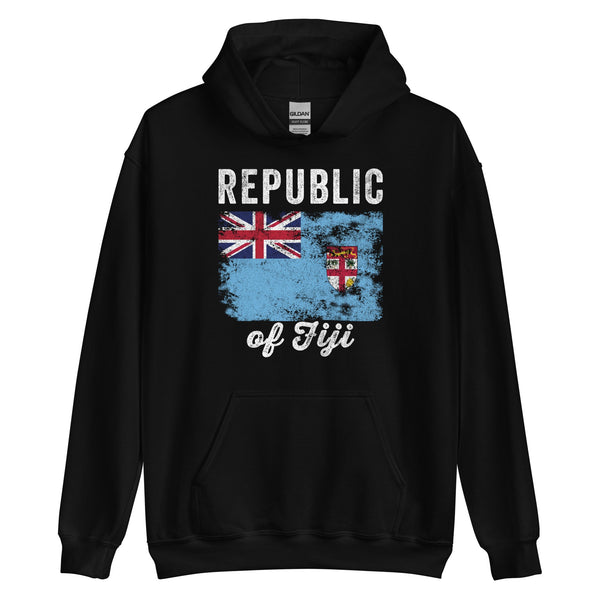 Fiji Flag Distressed - Fijian Flag Hoodie