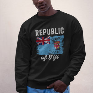Fiji Flag Distressed - Fijian Flag Sweatshirt