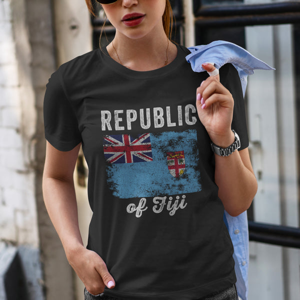 Fiji Flag Distressed - Fijian Flag T-Shirt