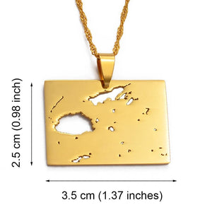 Fiji Map Necklace