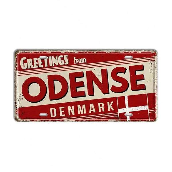 Finland, Denmark, Norway & Sweden Flag License Plate Collection