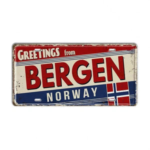 Finland, Denmark, Norway & Sweden Flag License Plate Collection