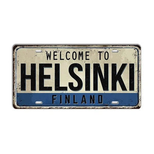 Finland, Denmark, Norway & Sweden Flag License Plate Collection