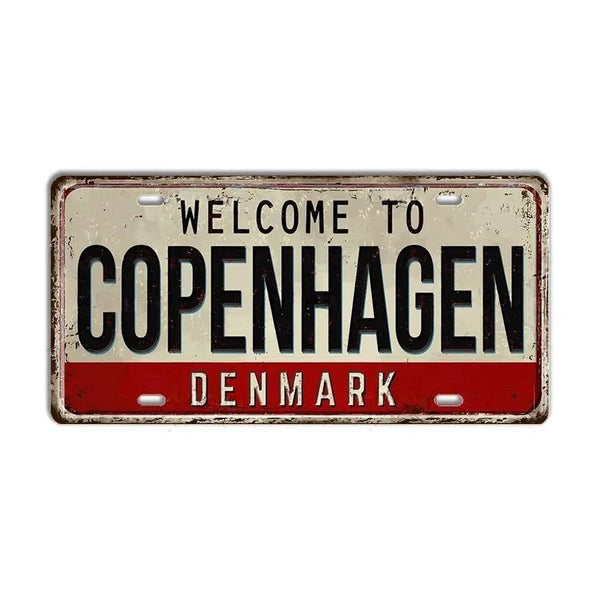 Finland, Denmark, Norway & Sweden Flag License Plate Collection