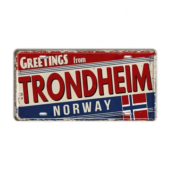 Finland, Denmark, Norway & Sweden Flag License Plate Collection