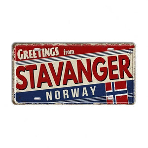 Finland, Denmark, Norway & Sweden Flag License Plate Collection