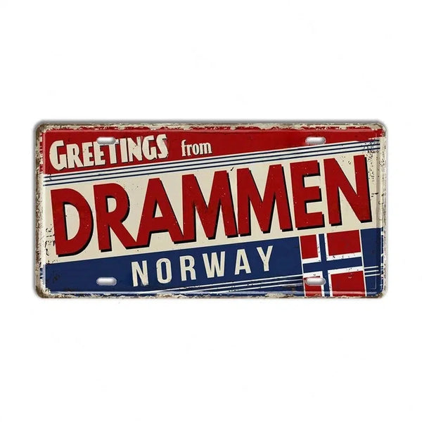 Finland, Denmark, Norway & Sweden Flag License Plate Collection