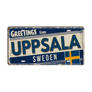 Finland, Denmark, Norway & Sweden Flag License Plate Collection