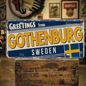 Finland, Denmark, Norway & Sweden Flag License Plate Collection