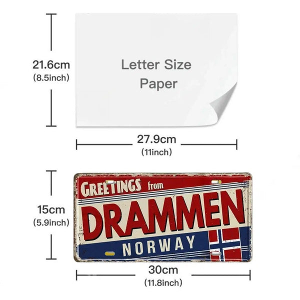 Finland, Denmark, Norway & Sweden Flag License Plate Collection