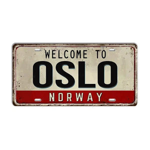 Finland, Denmark, Norway & Sweden Flag License Plate Collection