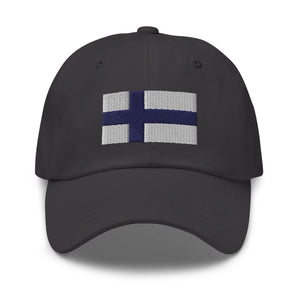 Finland Flag Cap - Adjustable Embroidered Dad Hat