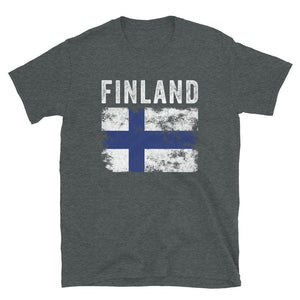 Finland Flag Distressed - Finnish Flag T-Shirt